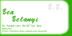 bea belanyi business card